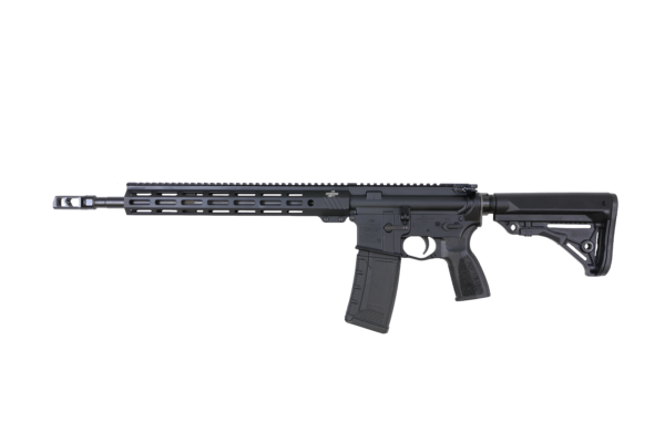 Bushmaster Bravo Zulu AR15 Rifle - Black | 5.56NATO | 16" Barrel | 14" BFI Free Float M-LOK Rail | THRiL Buttstock, Pistol Grip & Mag | Snake Charmer Muzzle Brake | DM2S 2 Stage Trigger