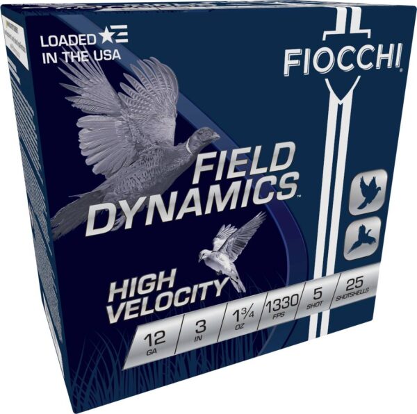 FIOCCHI HV LEAD AMO 12GA 3 IN 1 3/4 OZ #5 1330FPS 25-RD ( 10 BOXES PER CASE )