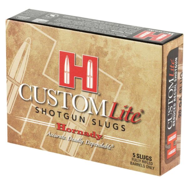 HORNADY CUSTOM LITE AMO 20GA 2.75 IN 250GR FTX LITE SLUG W/SABOT 5RD (20 BOX CASE) - Image 2