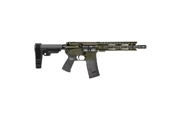 Diamondback Firearms Carbon DB-15 300 BLK Semi-Auto Pistol - OD Green | 10" Threaded Barrel | SBA3 Arm Brace |1x30rd Mag