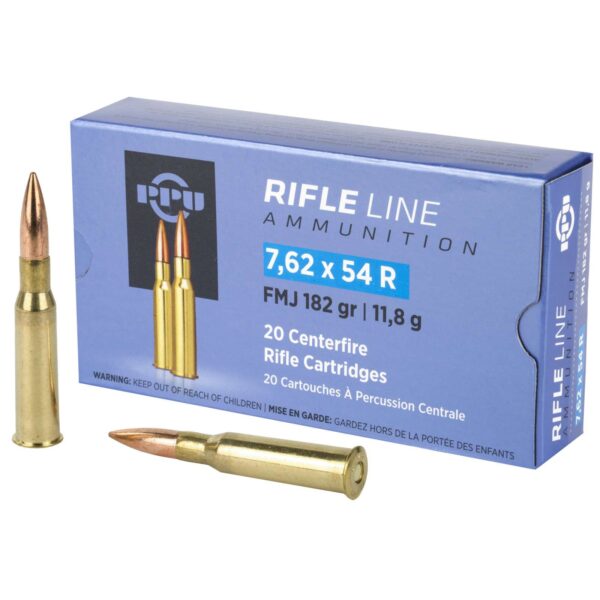 PPU METRIC RIFLE AMO 7.62X54R 182GR FMJ 20RD (10 BOXES PER CASE)