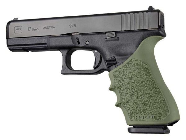 HOGUE RUBBER HANDALL BEAVERTAIL GRIP SLEEVE OD GREEN GLOCK 1717L19X34 G34 MOS GEN 1-2-5