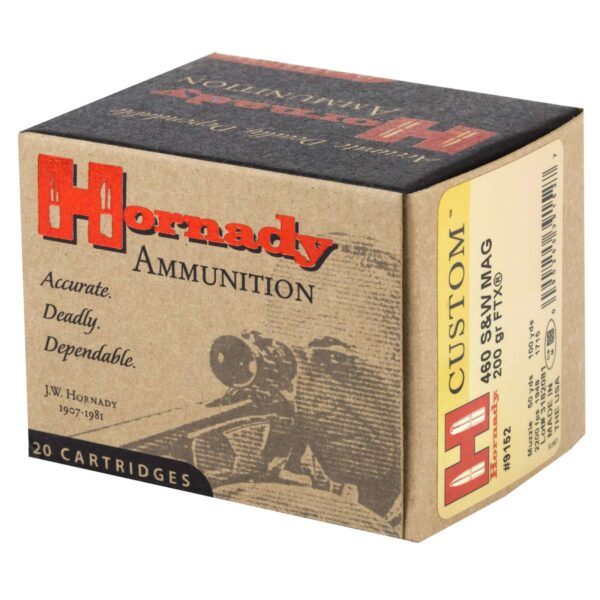 HORNADY CUSTOM AMO 460 S&W 200GR FTX 20RD (10 BOX CASE) - Image 2