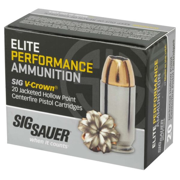 SIG SAUER AMMO 10MM 180GR ELITE V-CROWN JHP BOX/20 - Image 2