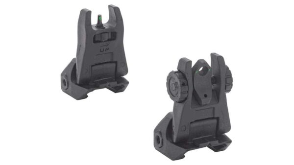 MEPROLIGHT FUBS POLYMER BACKUP FLIP-UP SIGHTS 2 DOT REAR/1 DOT FRONT BLACK - Image 2