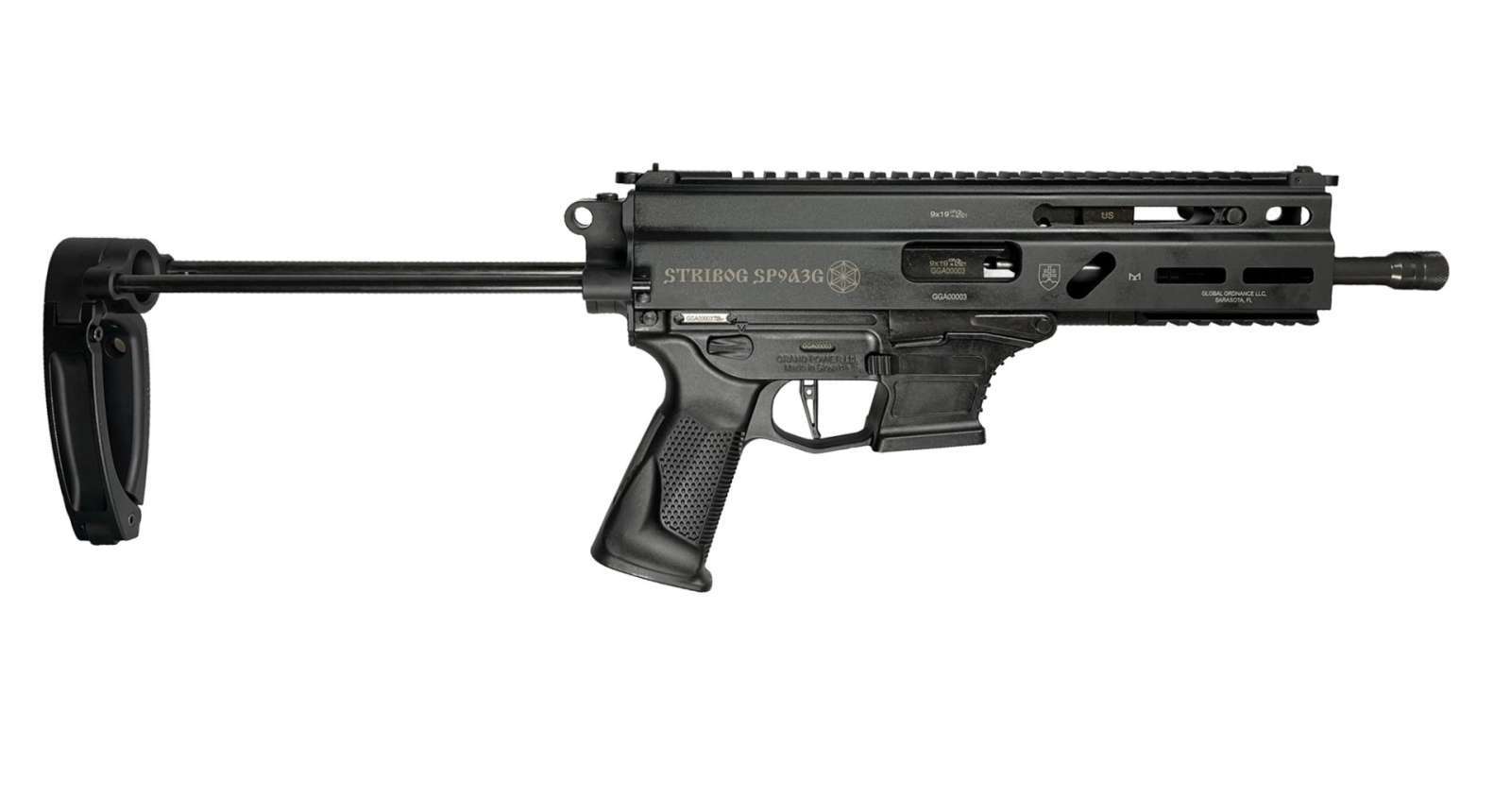 GRAND POWER STRIBOG SP9A3G HGA 9MM SUB PISTOL PDW TAILHOOK BRACE