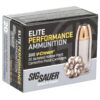 SIG SAUER AMMO 9MM 115GR ELITE V-CROWN JHP BOX/20