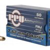 PPU PISTOL AMO 7.62 TOKAREV 85GR FMJ 50RD (10 BOXES PER CASE) - Image 4