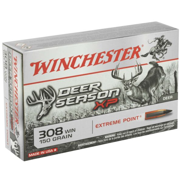 WINCHESTER DEER SEASON XP RIFLE AMO 308 WIN 150GR EXTREME POINT 20RD (10 BOX CASE)
