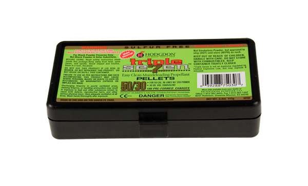 HODGDON TRIPLE 7 100/BOX POWDER PELLETS 50CAL 30GR ( 12 PER CASE )
