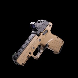 Kel-Tec P17 Pistol - Tan | .22 LR | 3.8" Threaded Barrel | 16rd | Green Dot & Holster