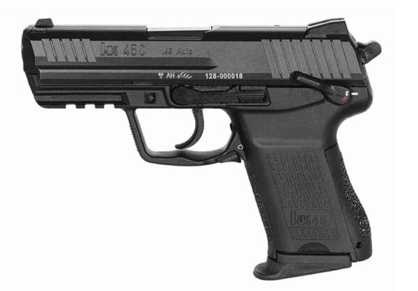 H&K HK45C V1 HGA 45 AUTO 3.94IN BBL FS BLK 2-8RD MAGS