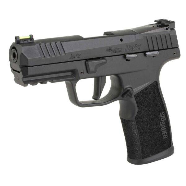 SIG SAUER P322 HGA 22LR 4IN THRD BBL ADJ FOS OPTIC READY POLYMER GRIP NITRON BLK 2 10RD MAGS MA COMP - Image 2