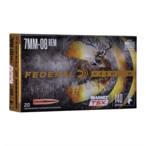 PREMIUM 7MM-08 REMINGTON 140GR BARNES TSX SCHP 20/BOX
