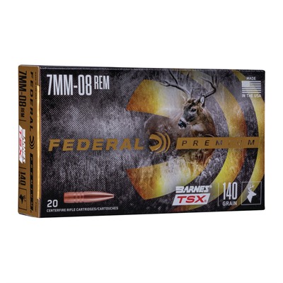 PREMIUM 7MM-08 REMINGTON 140GR BARNES TSX SCHP 20/BOX