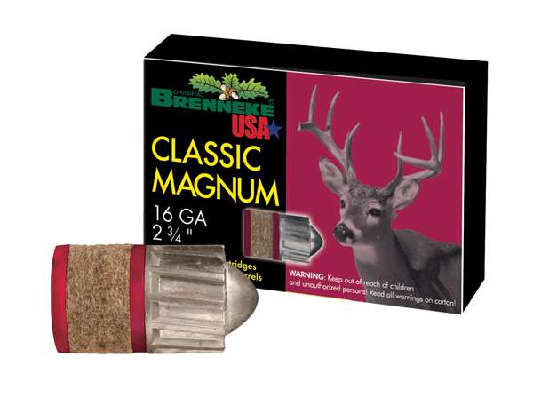 BRENNEKE CLASSIC MAGNUM 16 AMO 16GA 2.75 IN 1OZ SLUG 5-RD