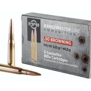 PPU RANGEMASTER RIFLE AMO 50 BMG 625GR FMJ 5RD (20 BOX CASE)