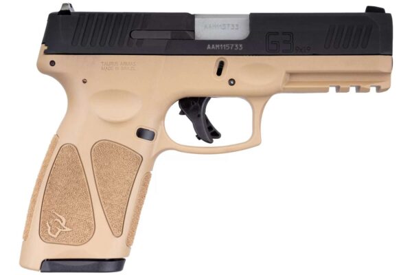 TAURUS G3 HGA 9MM 4IN BBL TAN/BLACK 1/15RD 1/17RD MAG - Image 3