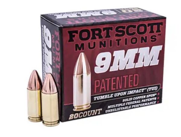 FORT SCOTT MUNITIONS LEAD FREE PISTOL AMO 9MM 80GR TUI BRASS CASE 20-RD ( 25 BOXES PER CASE )